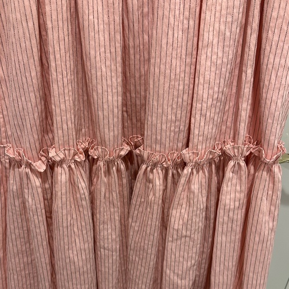 Sofia Gathered Stripe Mini Jacquard Dress - Size 0 - Picture 9 of 10